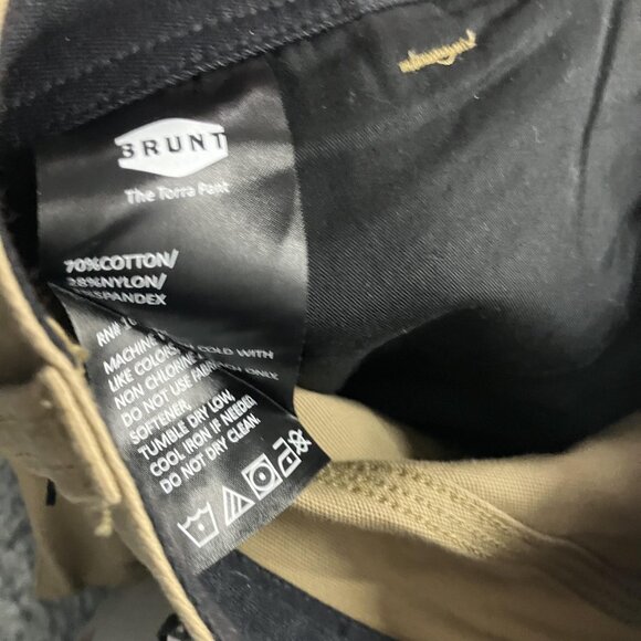 Brunt Torra Pant Pants Mens 34x32 Tan Straight Fit Workwear Stretch Durable - Picture 4 of 9